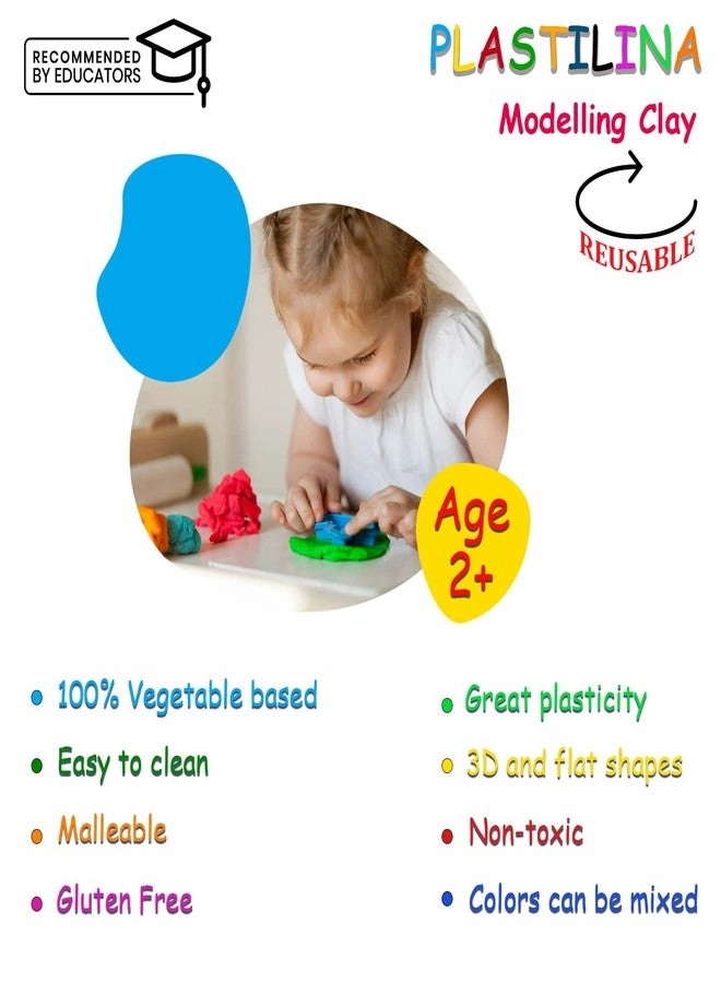 Plastilina Modelling Clay - 50g 6pcs.