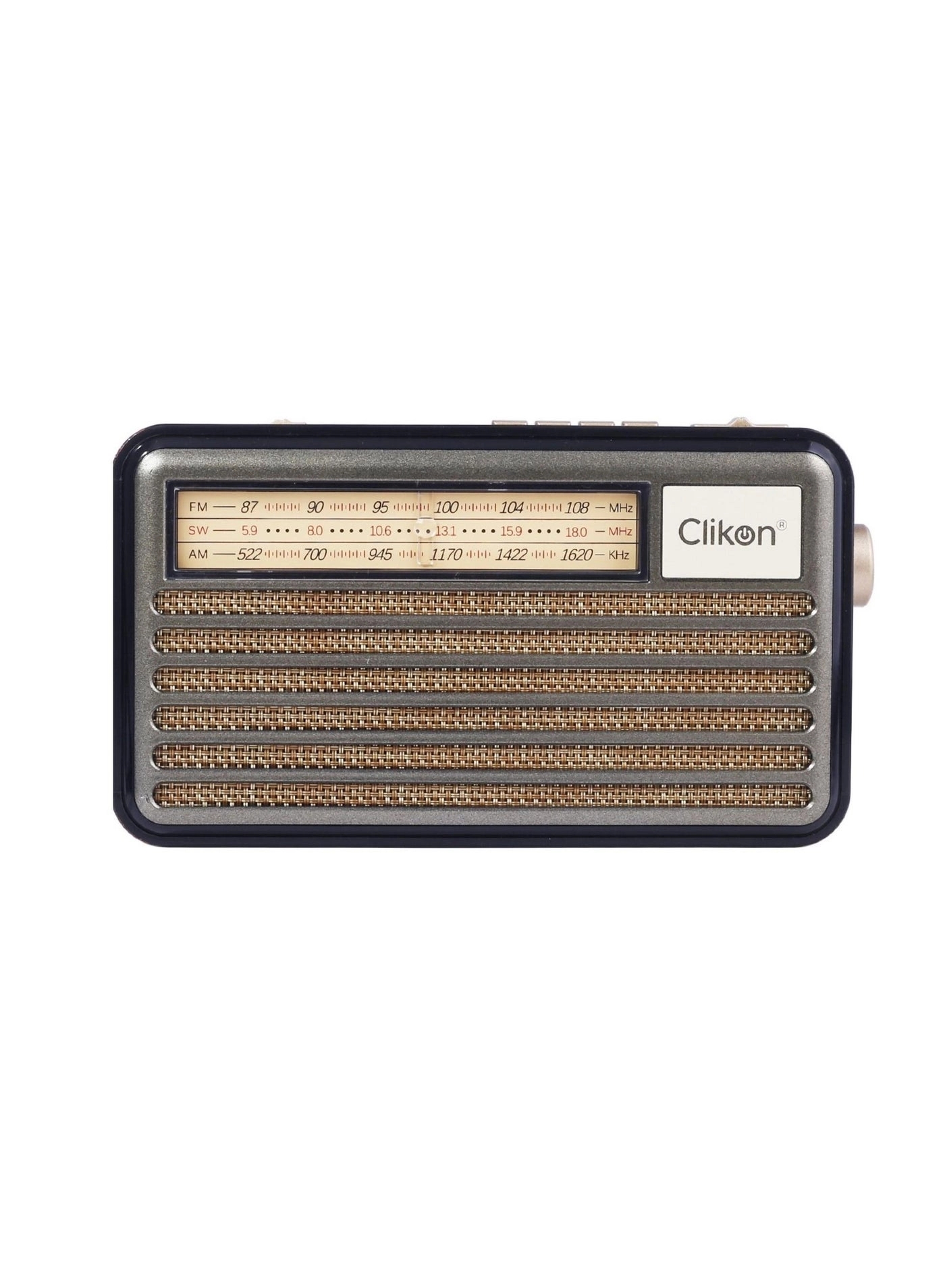 Clikon Rechargeable Vintage Radio - FM / AM / SW Band / DSP Radio