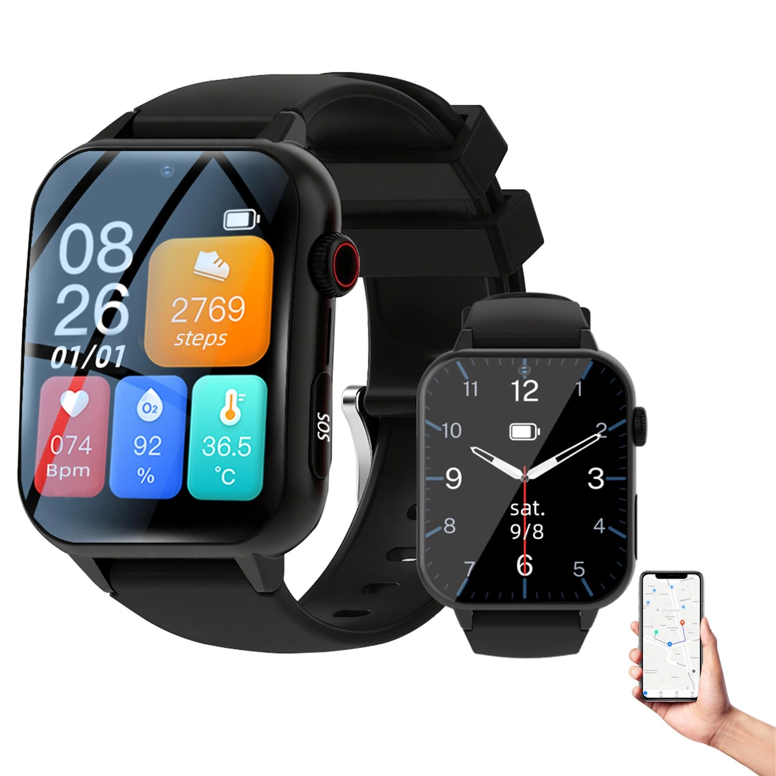 Fall Detection Watch for Elderly ABS+PC