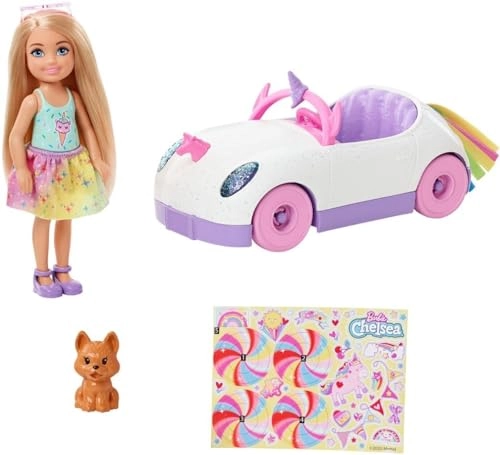 Chelsea Doll - 6 inch Blonde Unicorn Themed Car Ages 3+