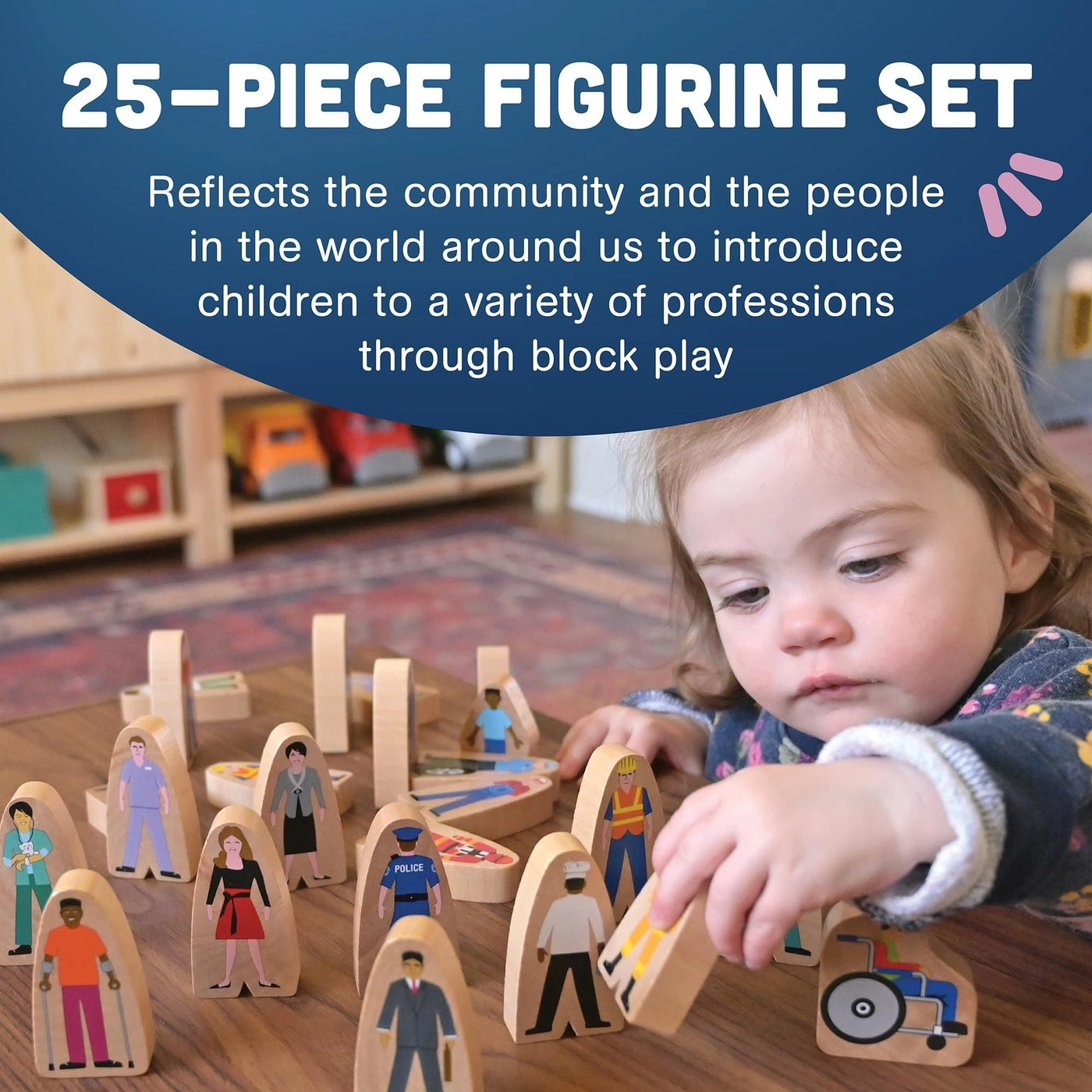 Wooden Community Helpers - 25-Piece