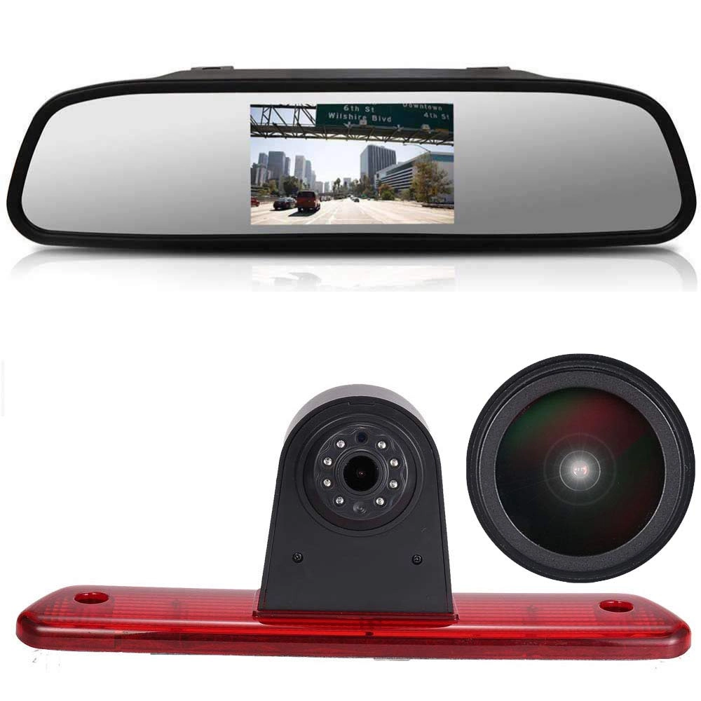 Brake Light Camera - 1280 x 720px Night vision + LCD Monitor - 4.3 Inches