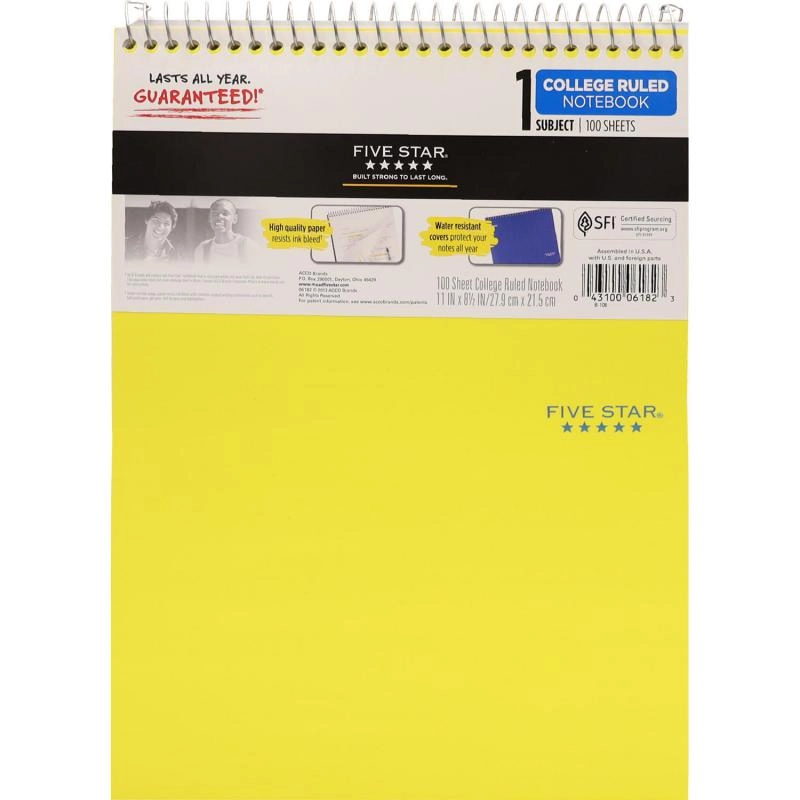 Steno Notebook 8.5 X 11 in Spiral - Lined 100 Sheets