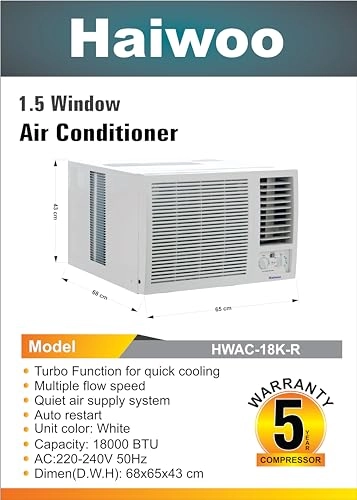 HWAC-18K-R - 18000 BTU 1.5 Ton Window