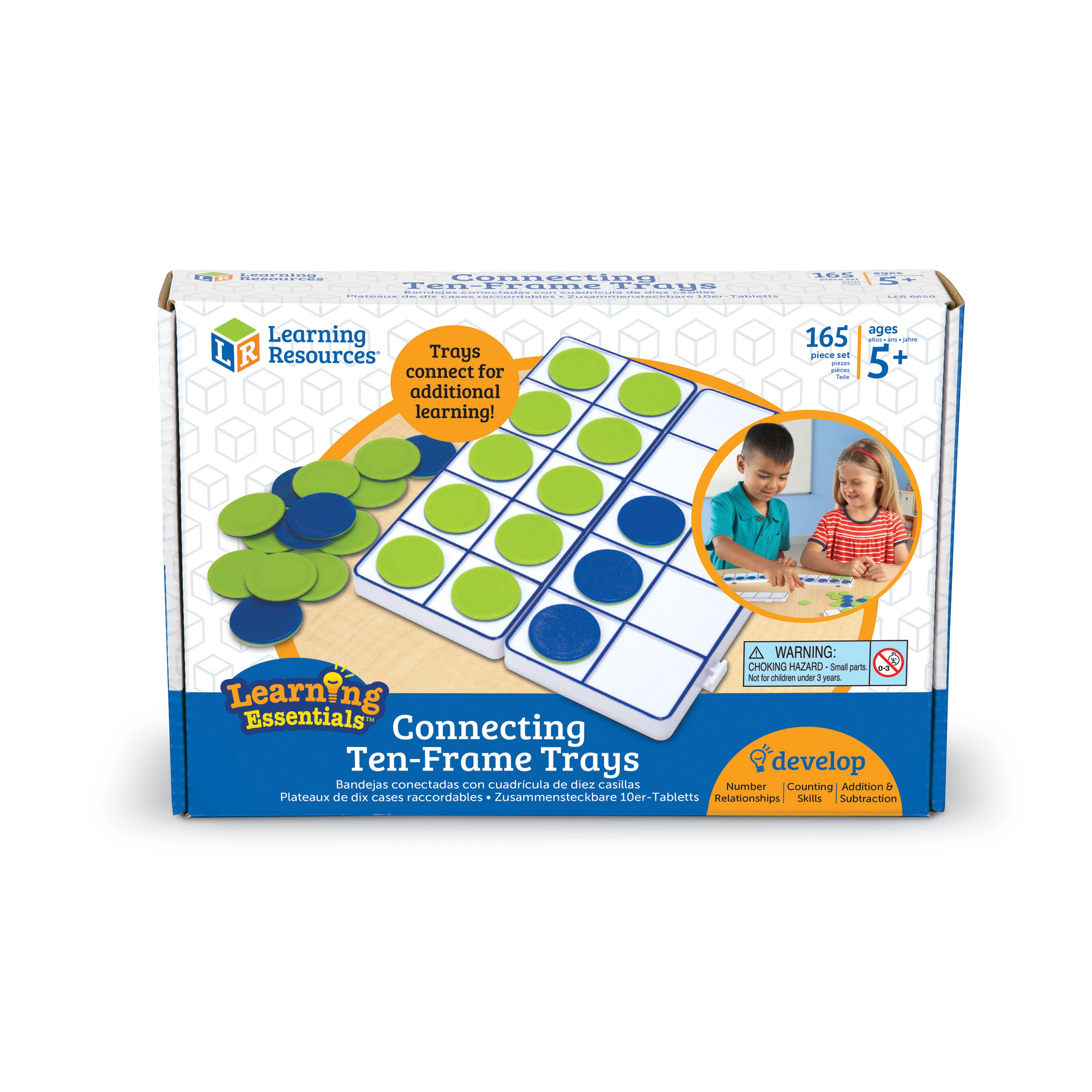 Learning Resources Connecting Ten-Frame Trays - 5+ 165 pieces