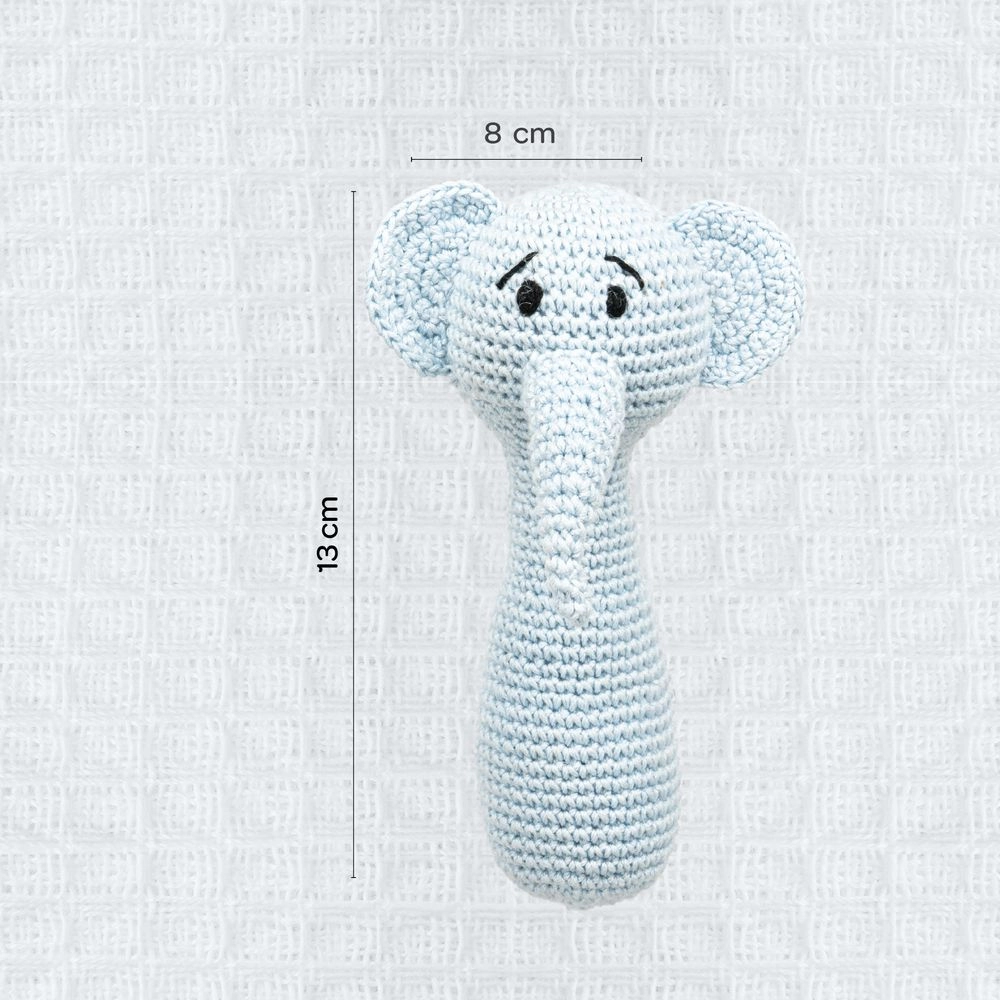 Crochet Ring Rattle Toy - Suitable for 0 month & above premium cotton yarn Tiger