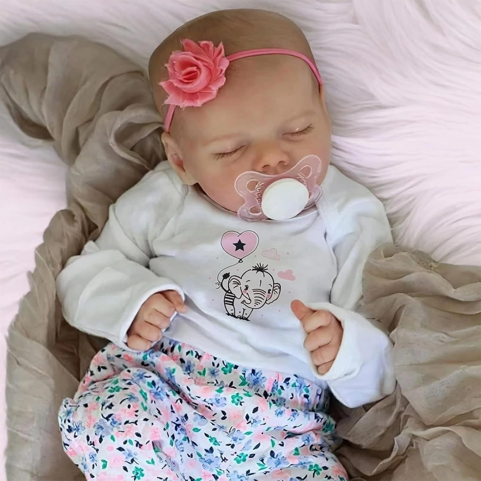BABESIDE Reborn Baby Doll - 17 Inch Soft Fabric Body Sleeping Ages 3 months+