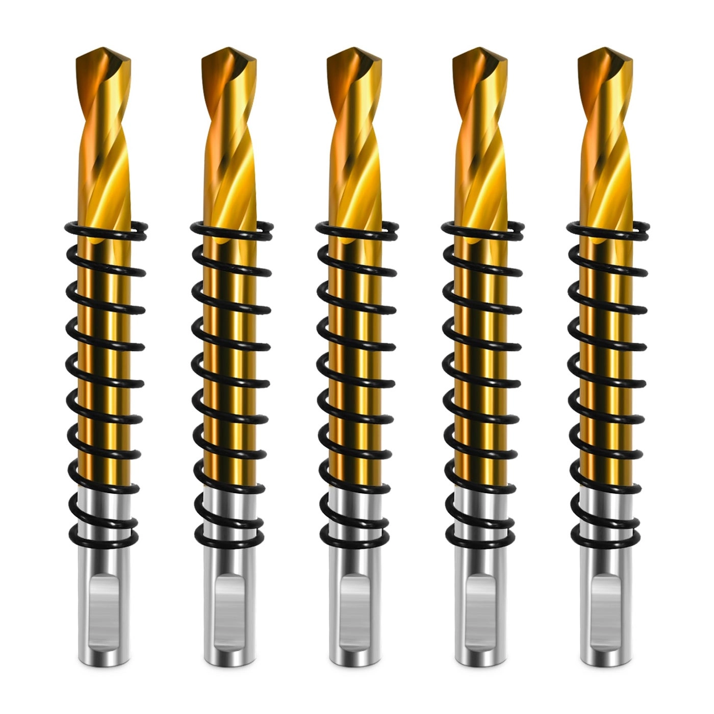 ASNOMY Pilot Drill bit - Titanium-Plated M2 Steel 5pcs