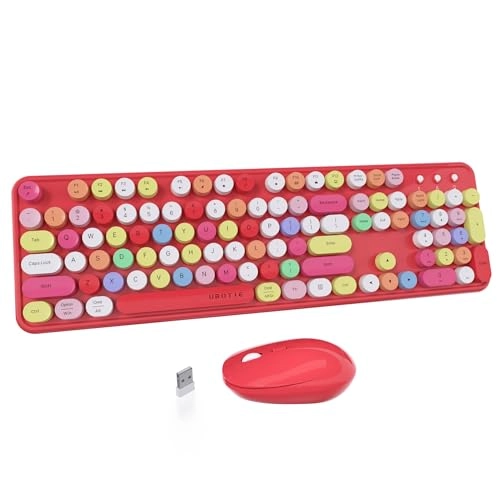 Colorful Computer Wireless Keyboard Mouse Combos - Wired/Wireless
