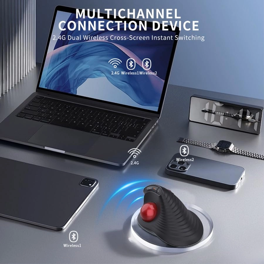 Ergonomic Trackball Mouse - Wireless