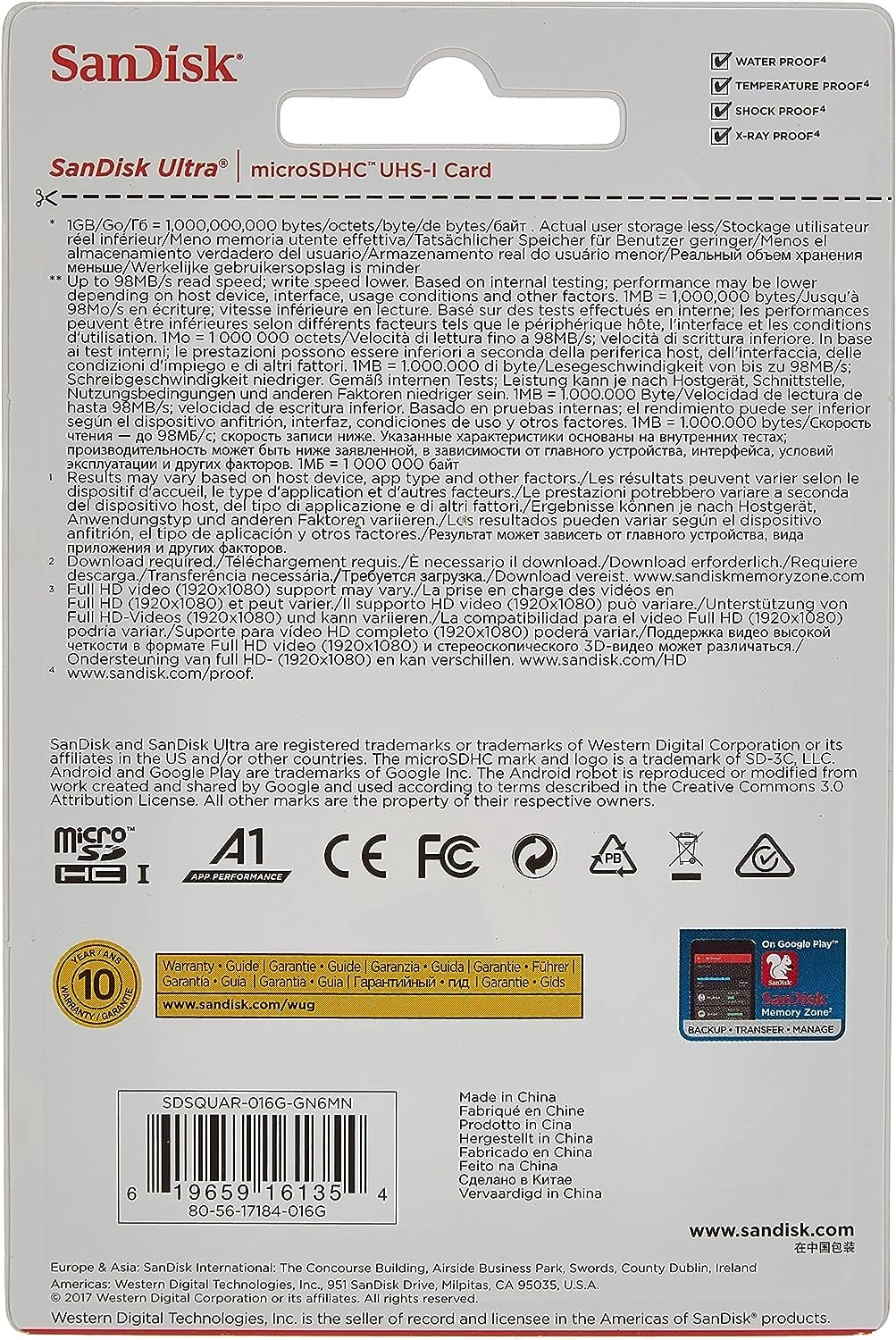 Ultra MicroSDHC C10 16GB