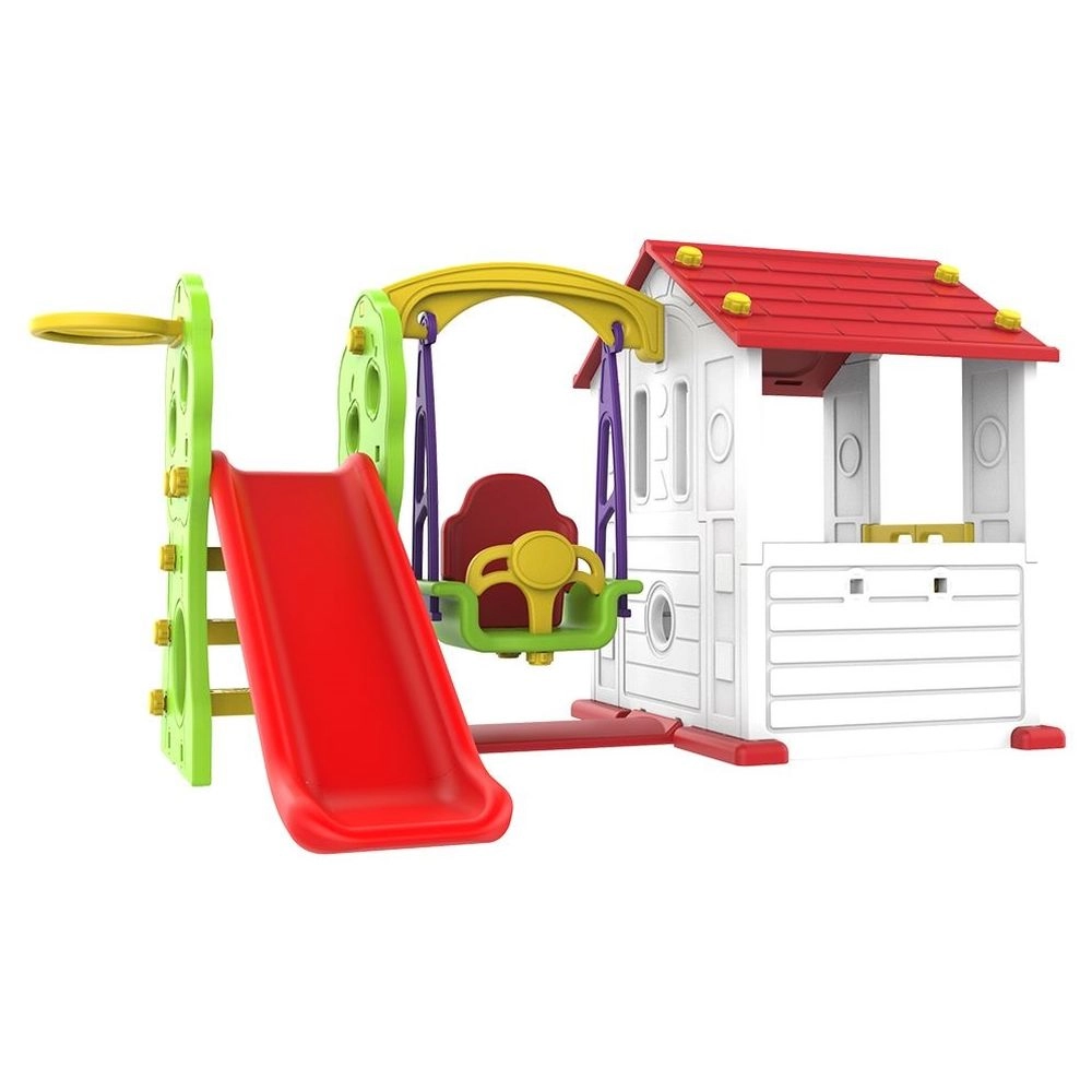 Megastar Sun N Shine Big Playhouse - Slide Swing Basketball Ring