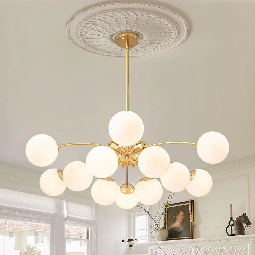 YIHANTLZ Sputnik Bubble Chandelier - 3000K/4000K/6000K Dimmable