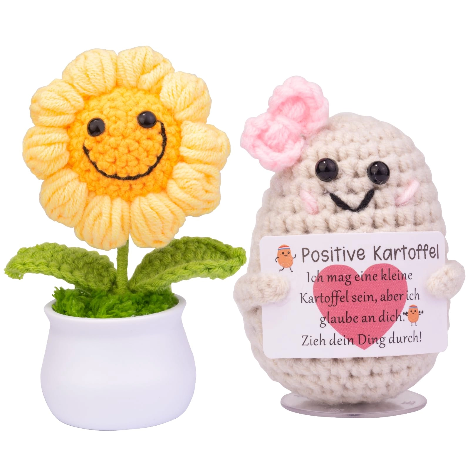 Mwmoeen Positive Potato - Pocket Hug Handmade 5 cm