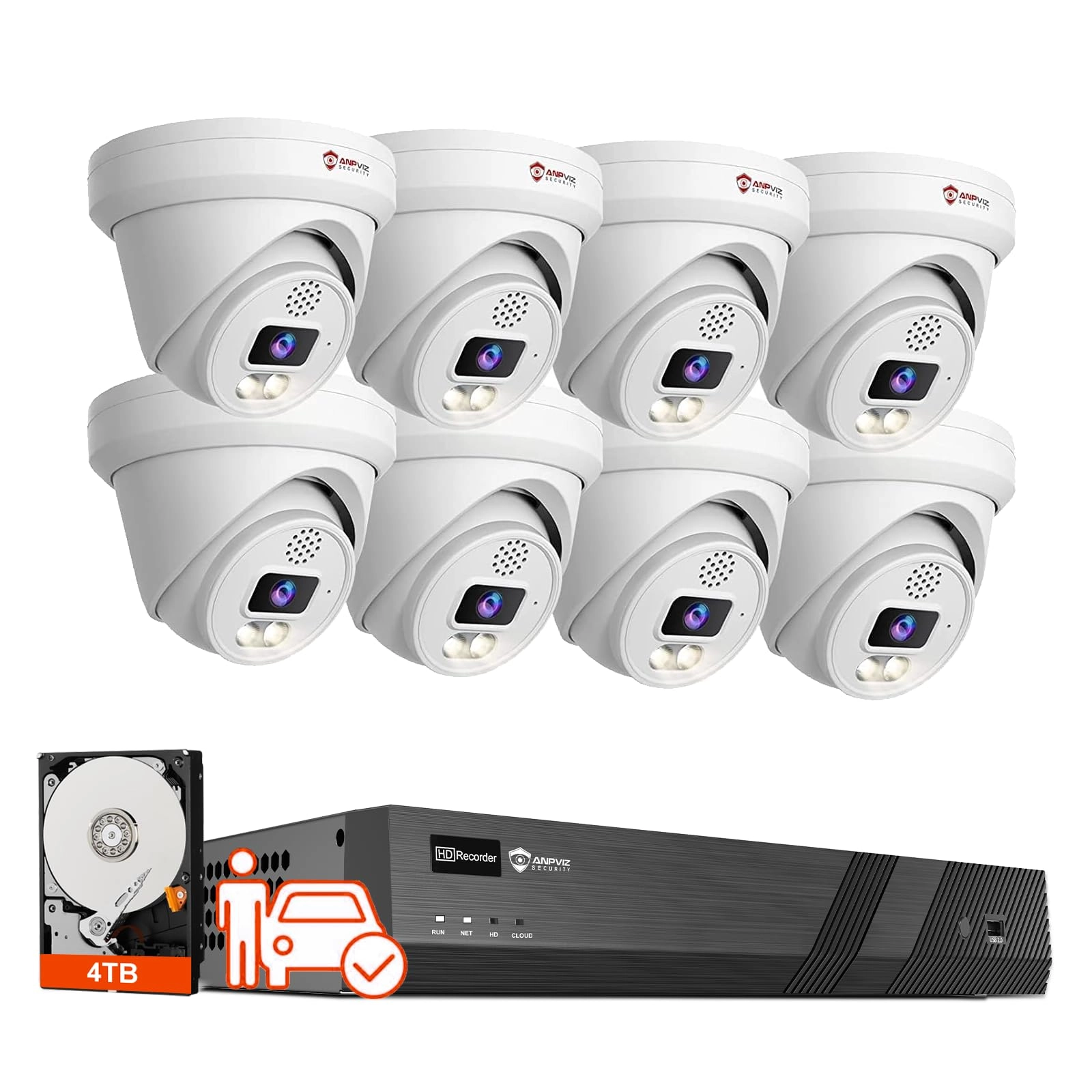 Anpviz IPK-3216P362W-8S - 8pcs 16 channels 6MP