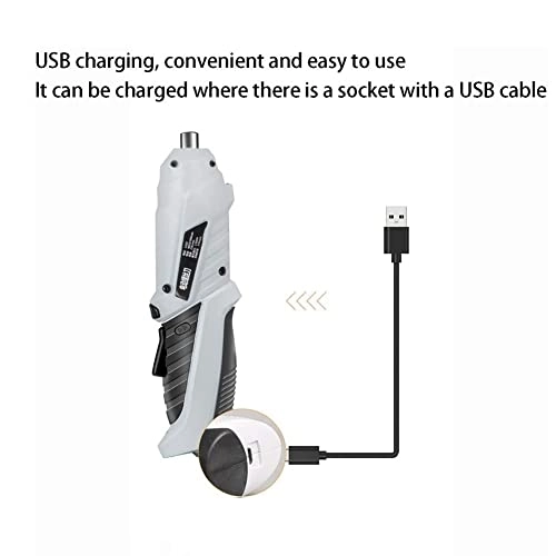 Cordless Electric Screwdriver - 5N·M MAX Rechargeable USB Charging