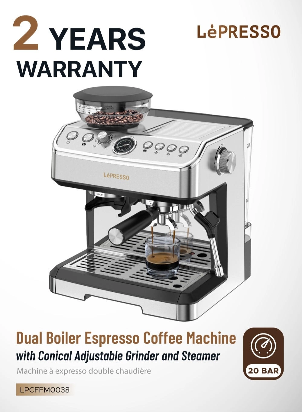 LePresso LPCFFM0038 - 2.8L 20Bar