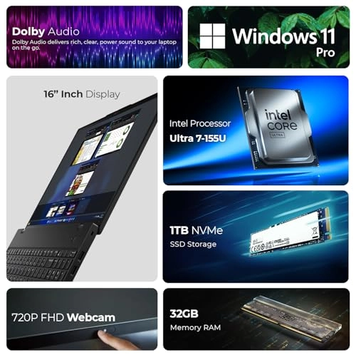 ThinkPad L16 Gen 1 - 16'' Core Ultra 7-155H 32GB DDR5 1TB SSD Bundle