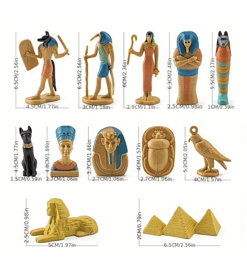 Generic Egyptian Pyramid Toy Set - 3+ 12 pieces