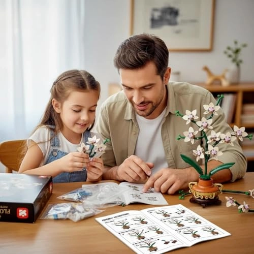 Orchid Flowers Building Set (K96235) - Blue