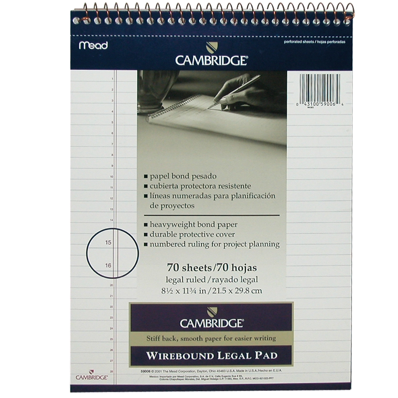 Premium Writing Pad A4 Spiral - Lined 140 Pages