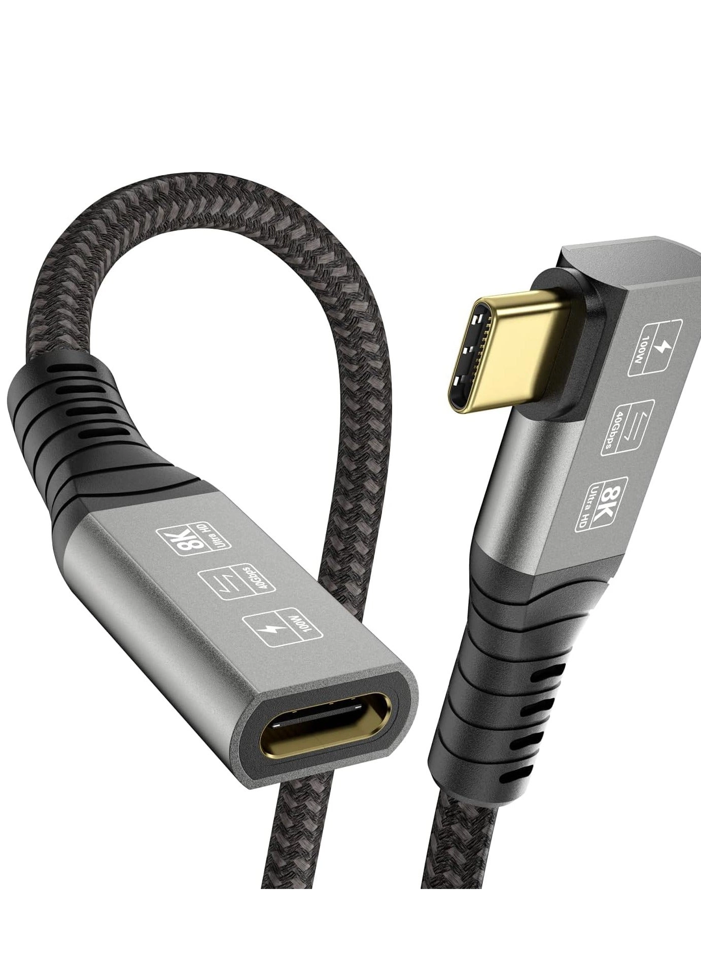 Barakah Charge Cable 100W USB-C to USB-C Angle