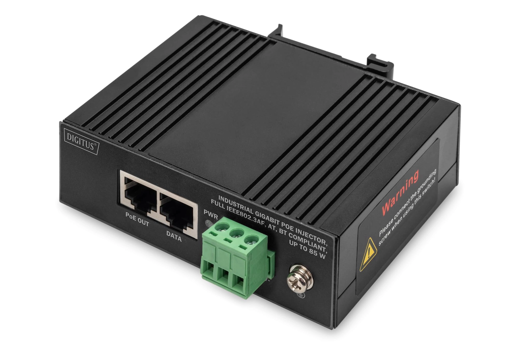 Digitus Gigabit Ethernet PoE Injector - 85W IEEE802.3af IEEE802.3at IEEE802.3bt 10/100/1000 Mbps