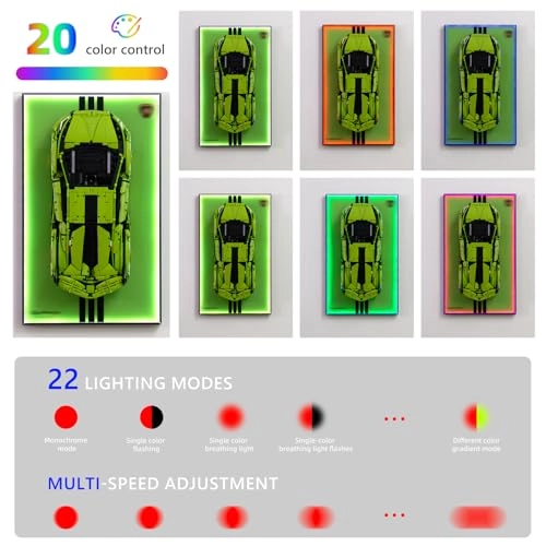 Display Wallboard for LEGO Lamborghini Sián FKP 37 42115 - Aluminum