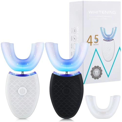 Ultrasonic Electric Toothbrush - 2 Pieces U Shaped 3 Brush Heads Bundle