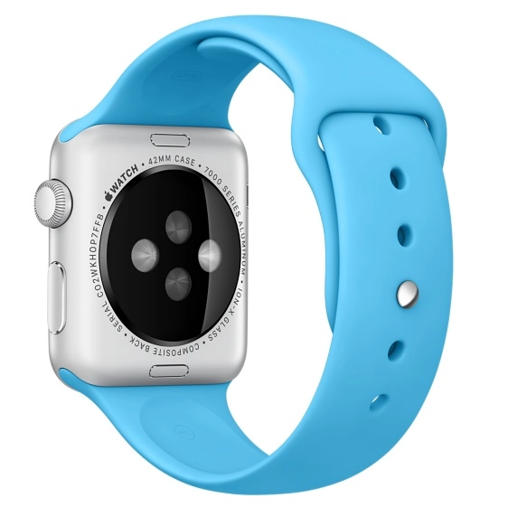 Sport Band for Apple Watch 46mm - Fluoroelastomer Pin-and-tuck Anchor Blue M/L