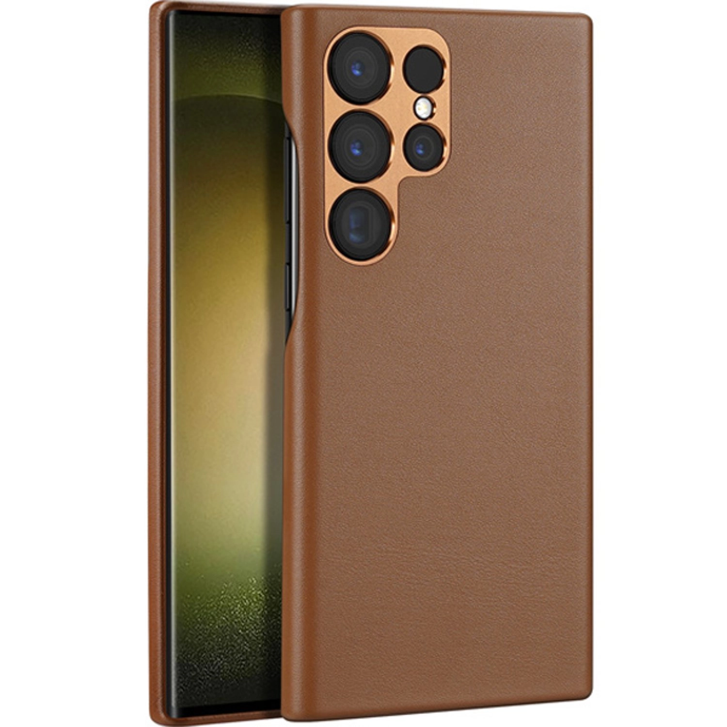 Grit Series Case - PU Leather Back Case for Samsung Galaxy S23 Ultra