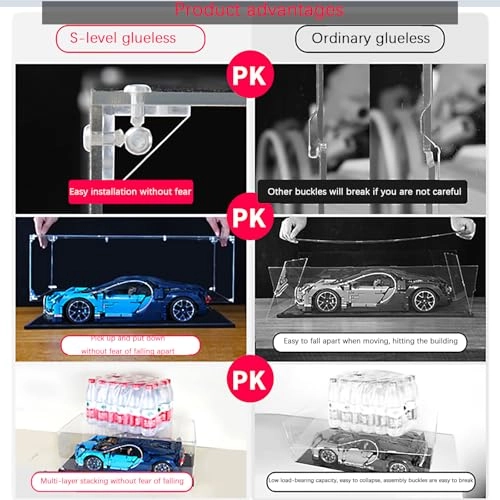 Acrylic Display Case - for 10315 40 x 25 x 25 cm Mirror Thickened (3mm)