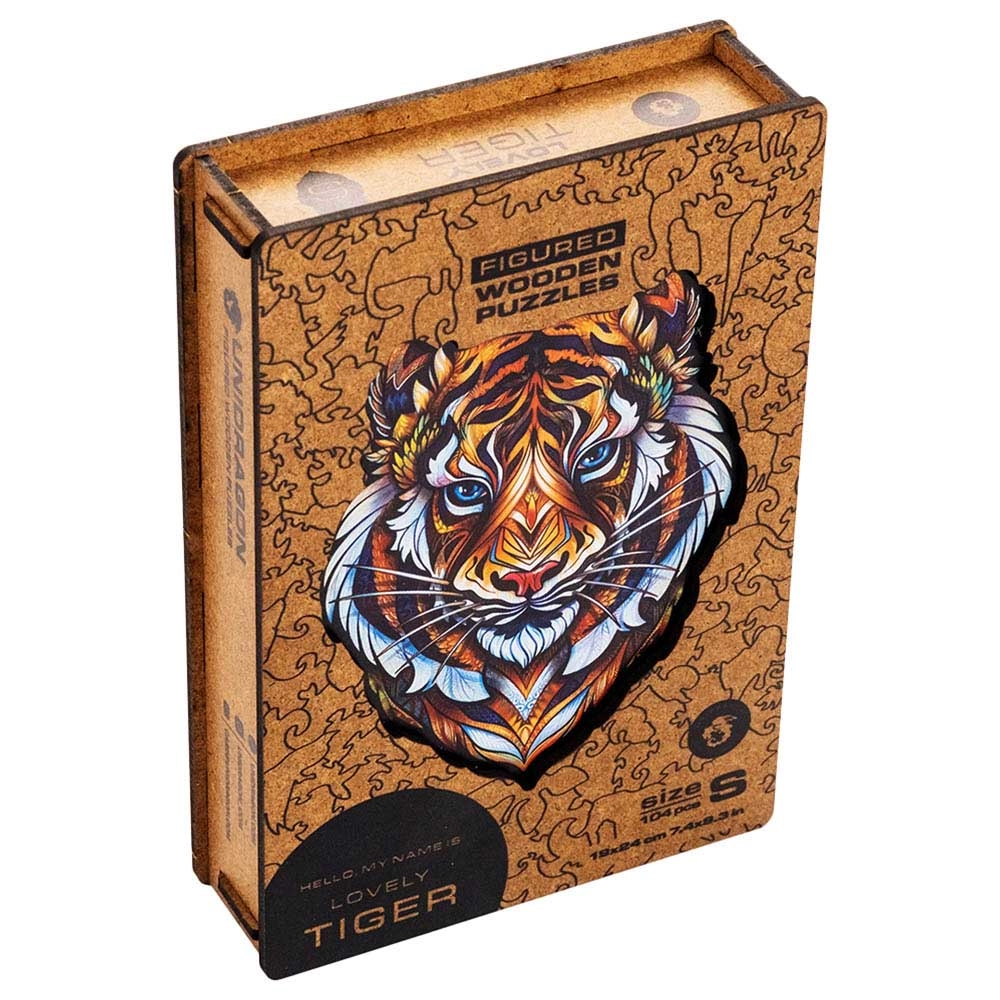 Unidragon Lovely Tiger Wooden Puzzle (4107390-TIGER_S) - 104 pcs