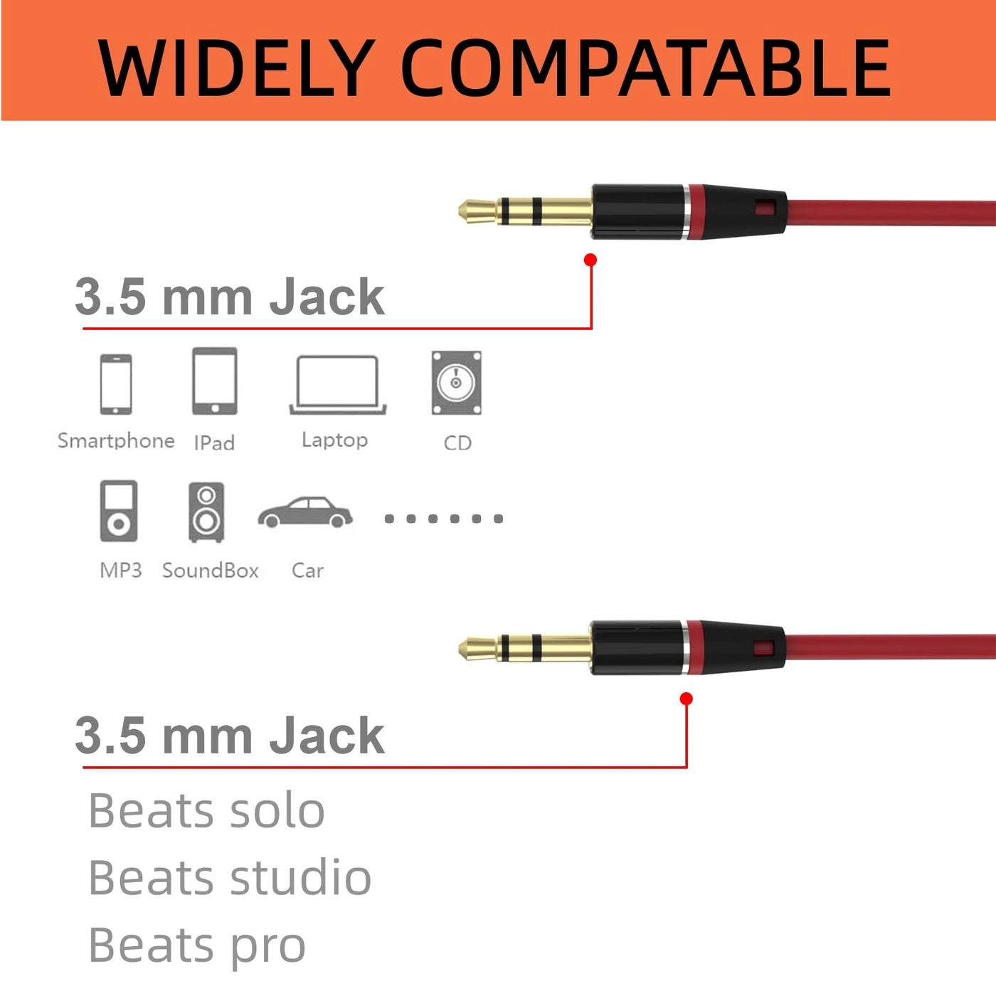 3.5mm Male Audio Cable
