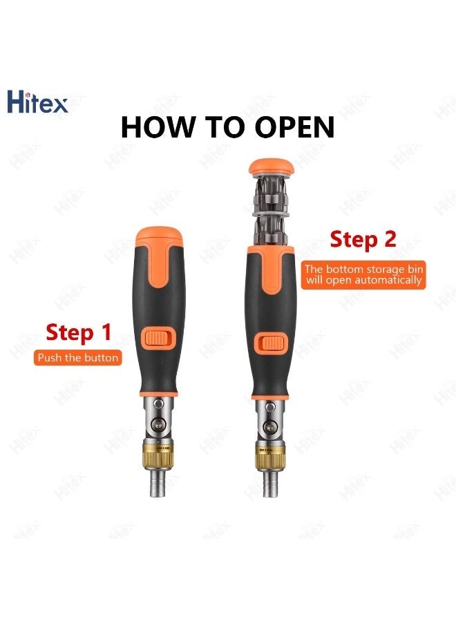 10-in-1 Ratchet Screwdriver Set Slotted and Phillips Screwdriver Set (10 Pcs)
