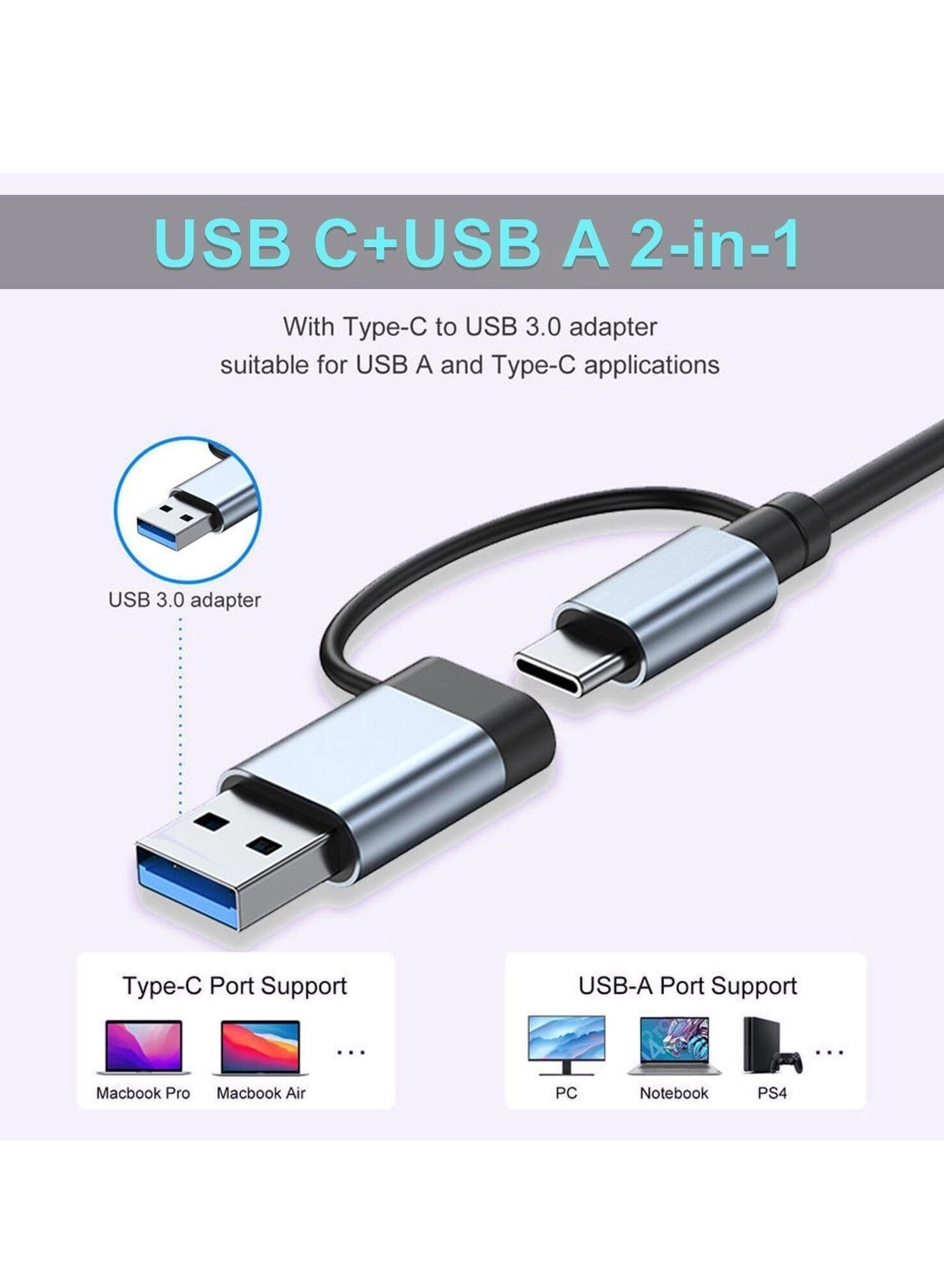 USB C Hub - 4K HDMI 2 USB 3.0 100W PD