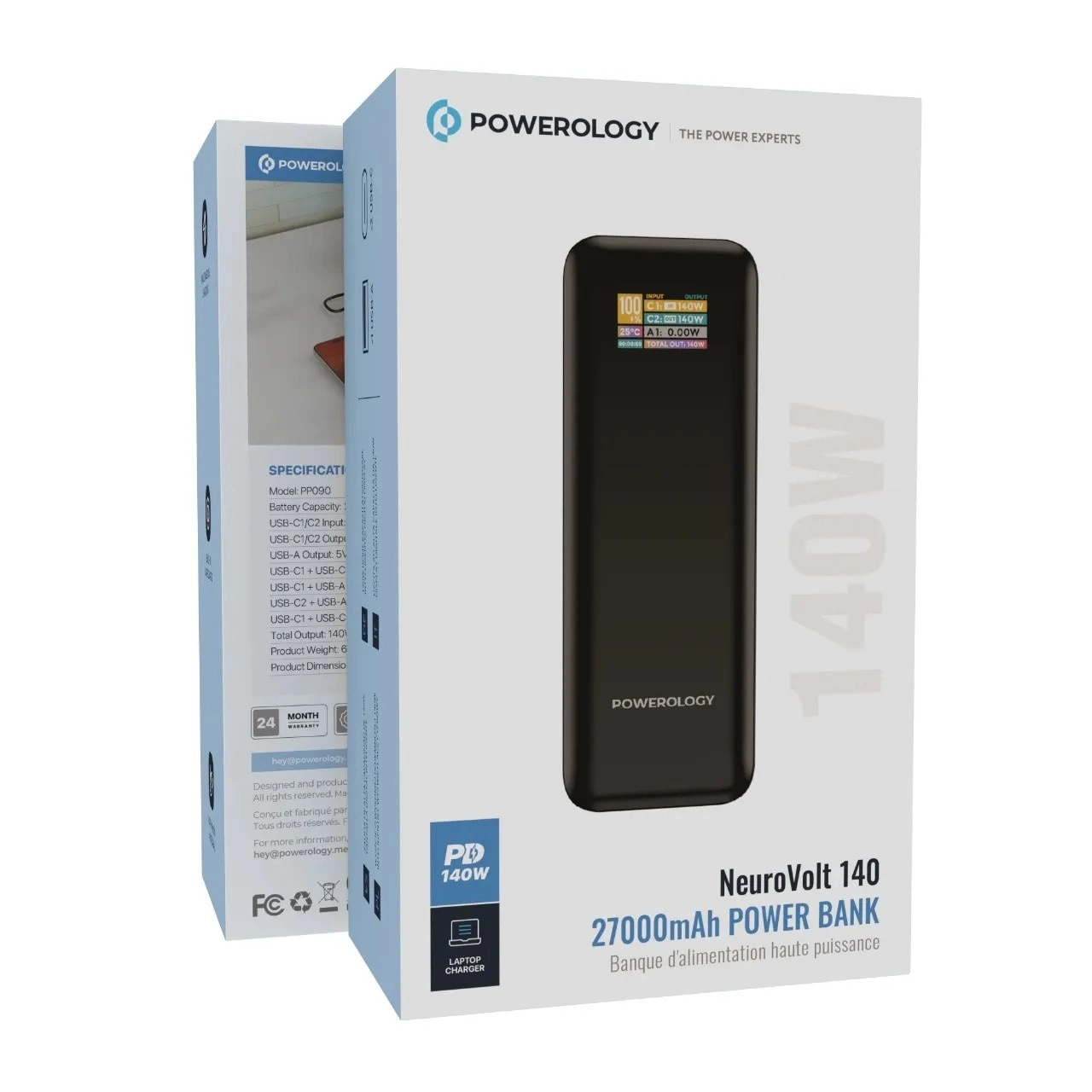 NeuroVolt 140 - 27000mAh 140W x1 USB-A x2 USB-C
