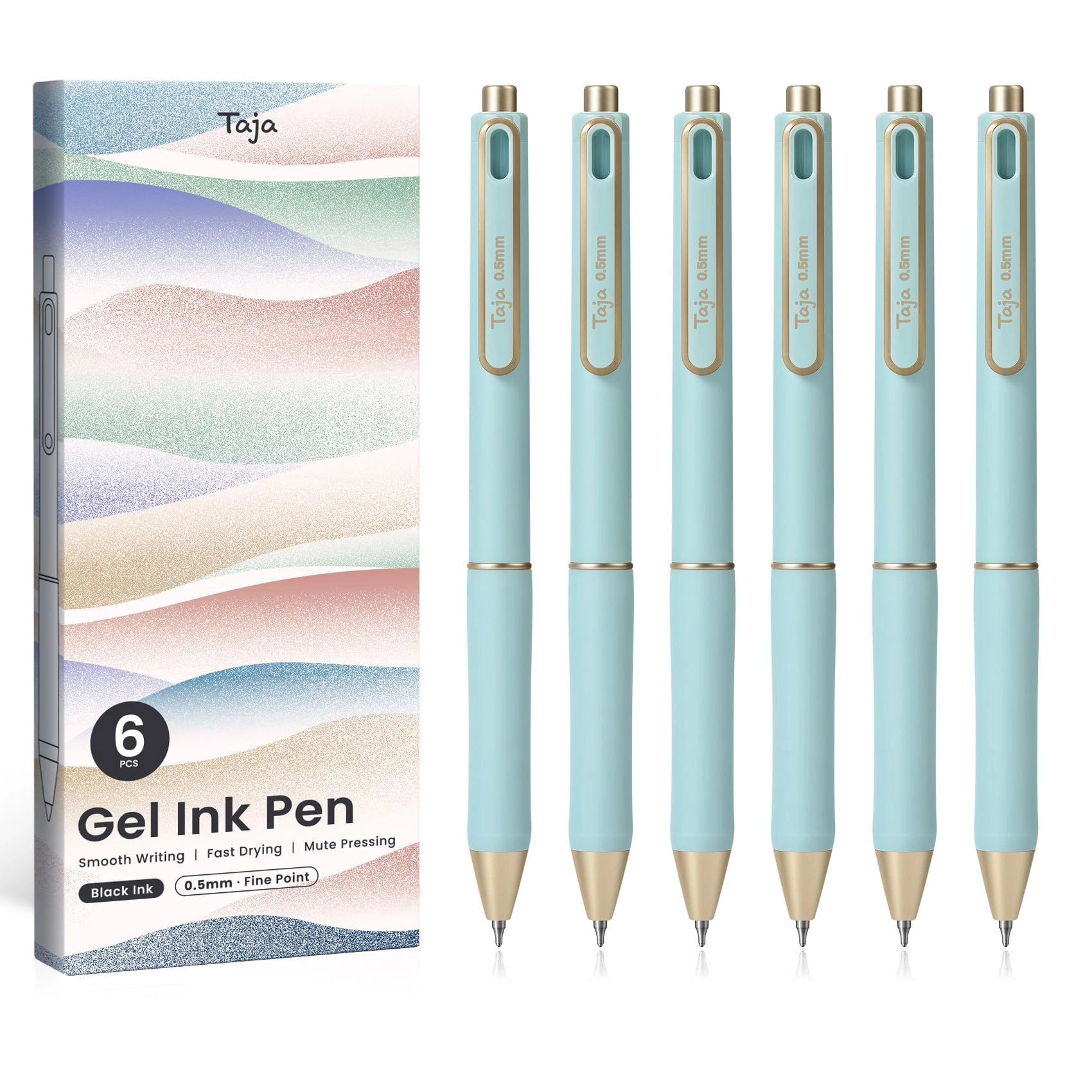 Gel Pens - 6 Pcs 0.5mm