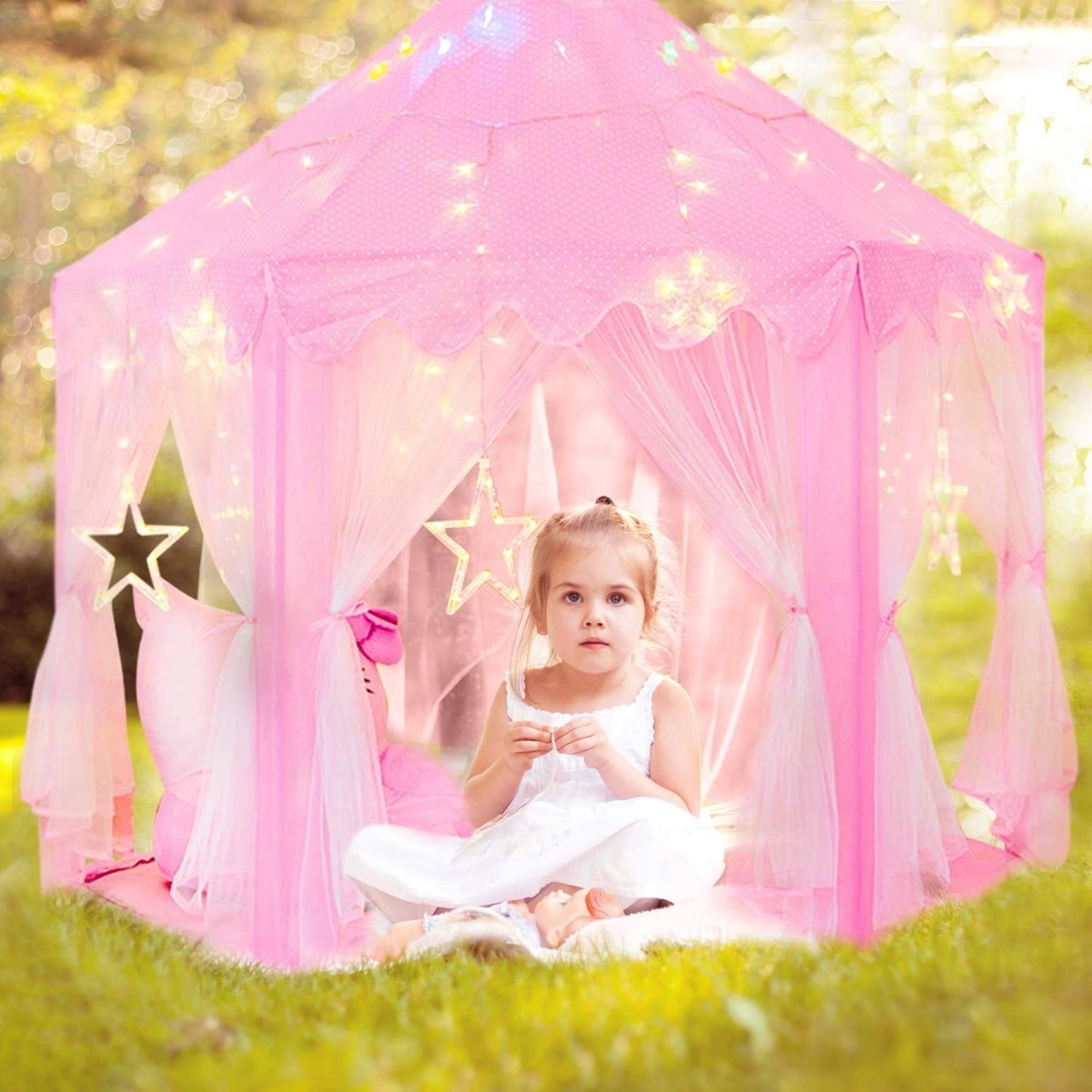 Princess Castle Tent - 52 inches x 48 inches x 52 inches Pink