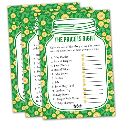 KRUCVOJO Price is Right Baby Shower Game - Set of 50 Bundle