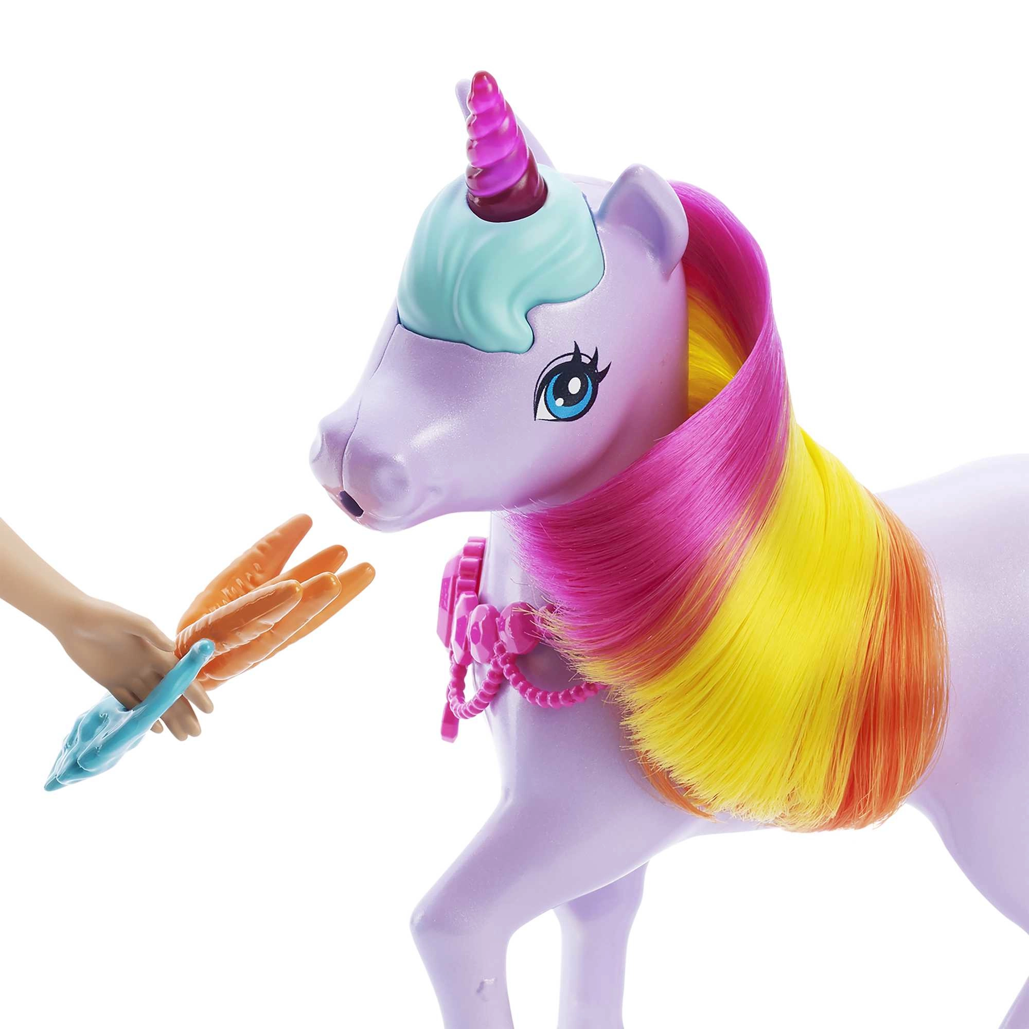 Barbie Dreamtopia Magical Lights Unicorn - Rainbow Mane Lights & Sounds Ages 3+