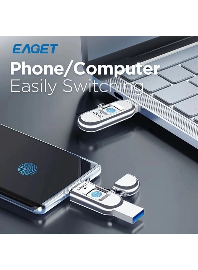 Fingerprint Encrypted USB Flash Drive - USB 3.2 64GB