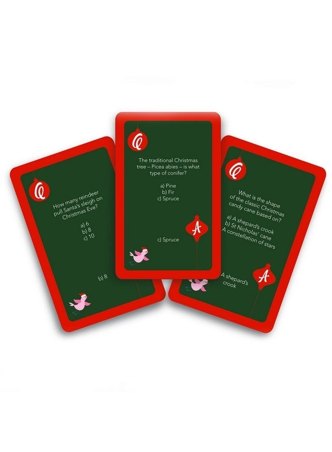 Christmas Trivia Cards - Pocket-Sized Xmas Themed Portable Travel Game