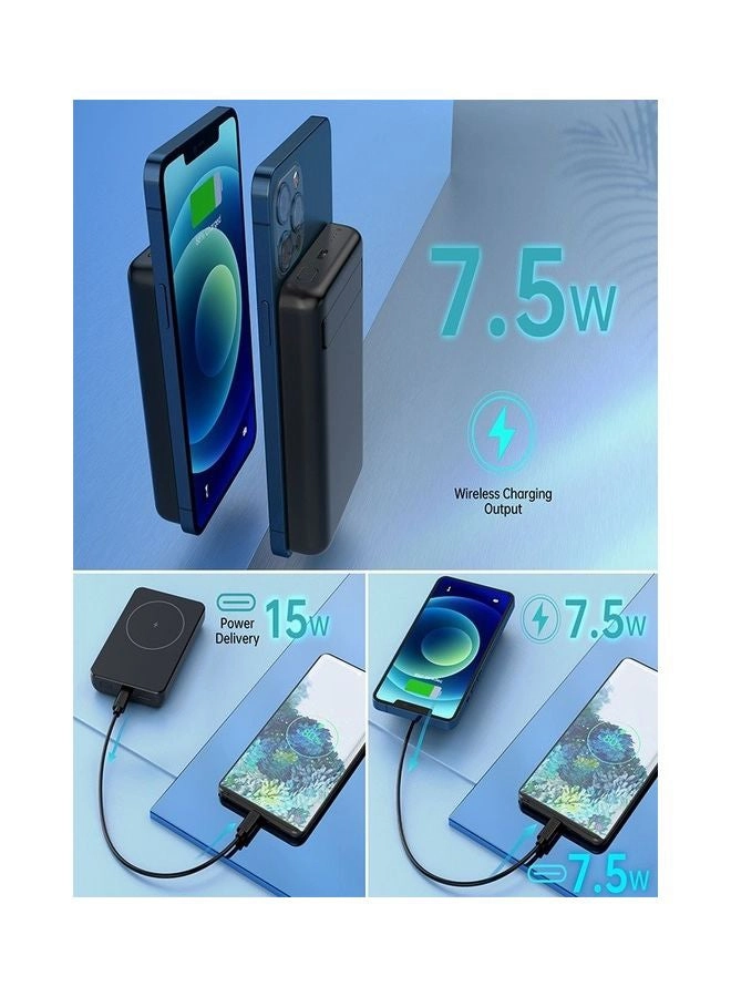 Magnetic Wireless Charger Power Bank - 10000 Watt-hour Wireless Charging