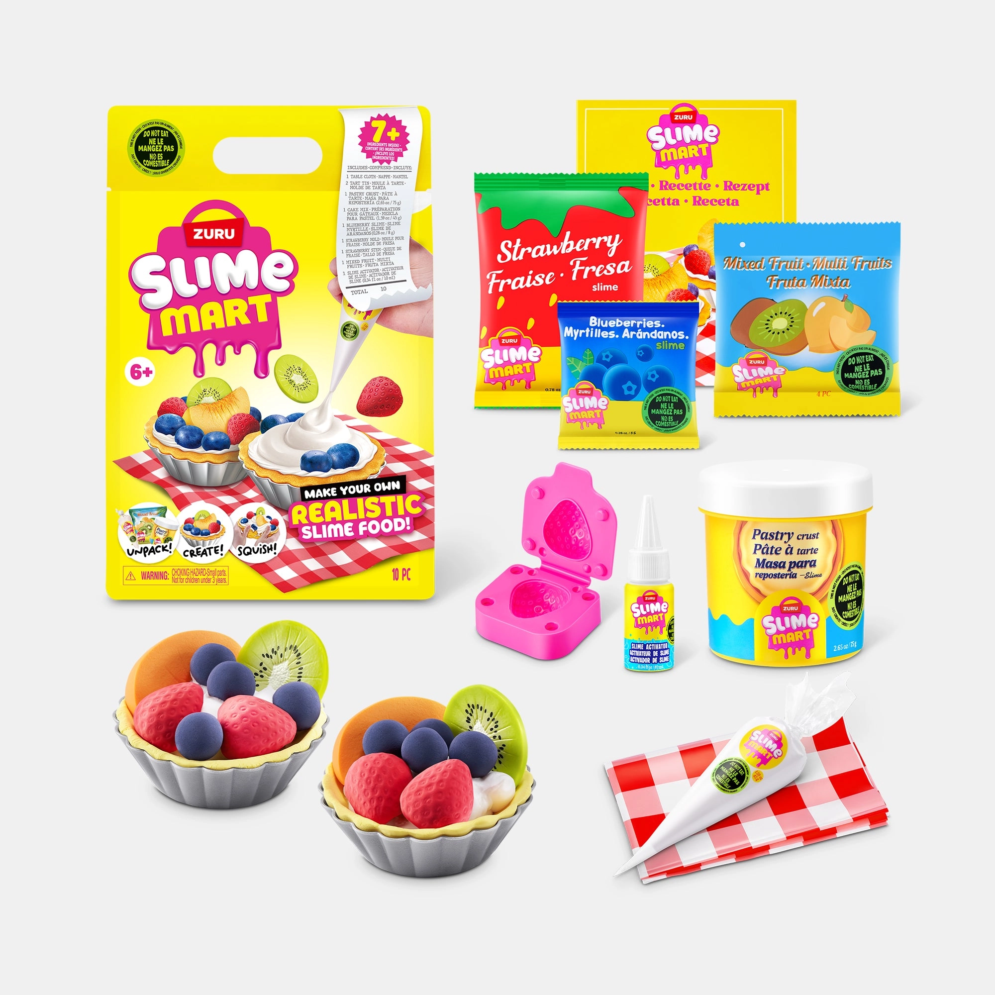 ZURU Slime Mart Fruit Tart Slime Playset - 6+ years 10 pcs