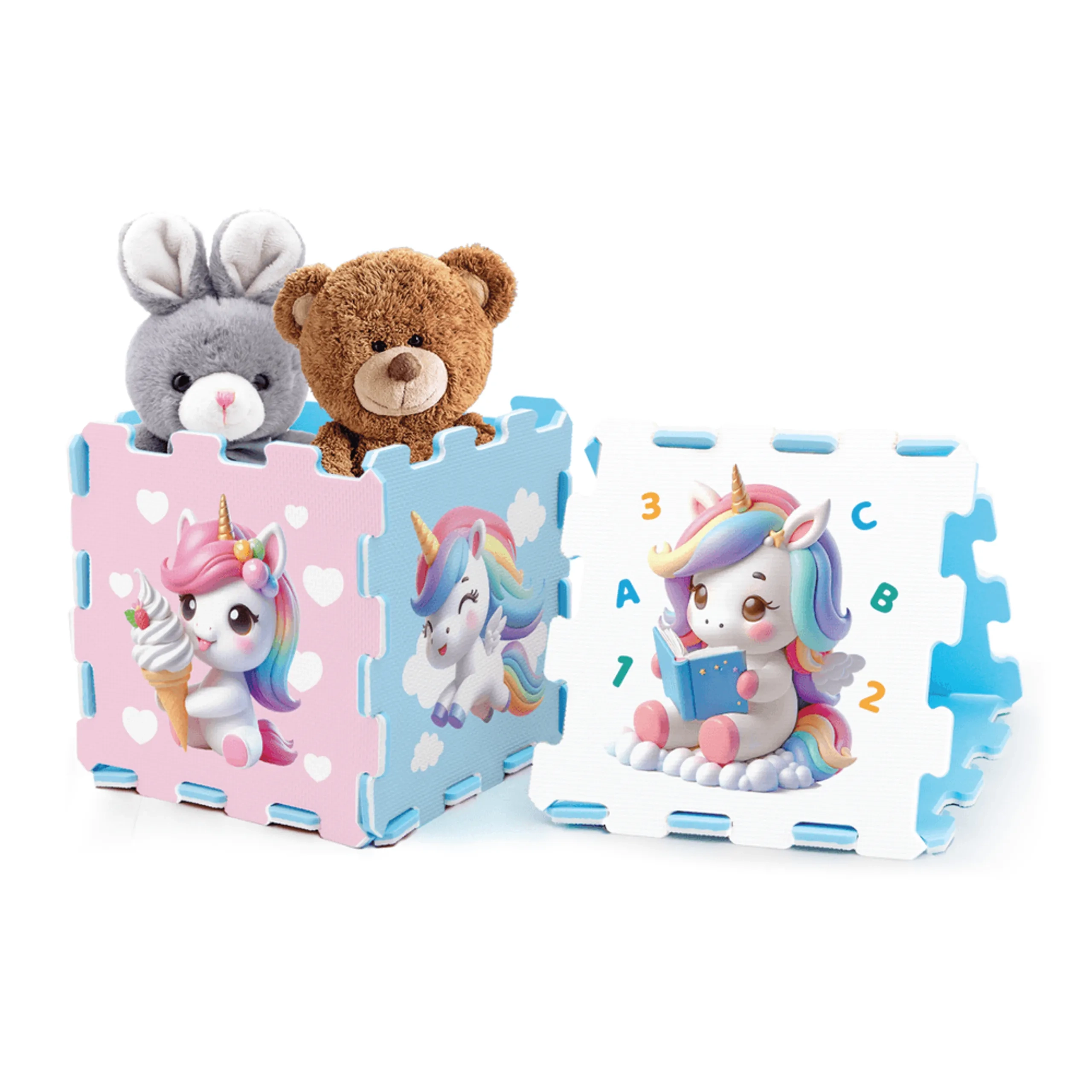 Printed Puzzle Play Mat - Little Unicorn Suitable for 10 months & above