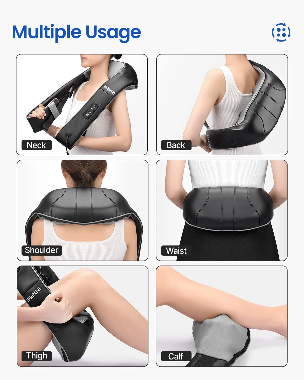 RP-SNM066-BK - Shiatsu Neck Massager