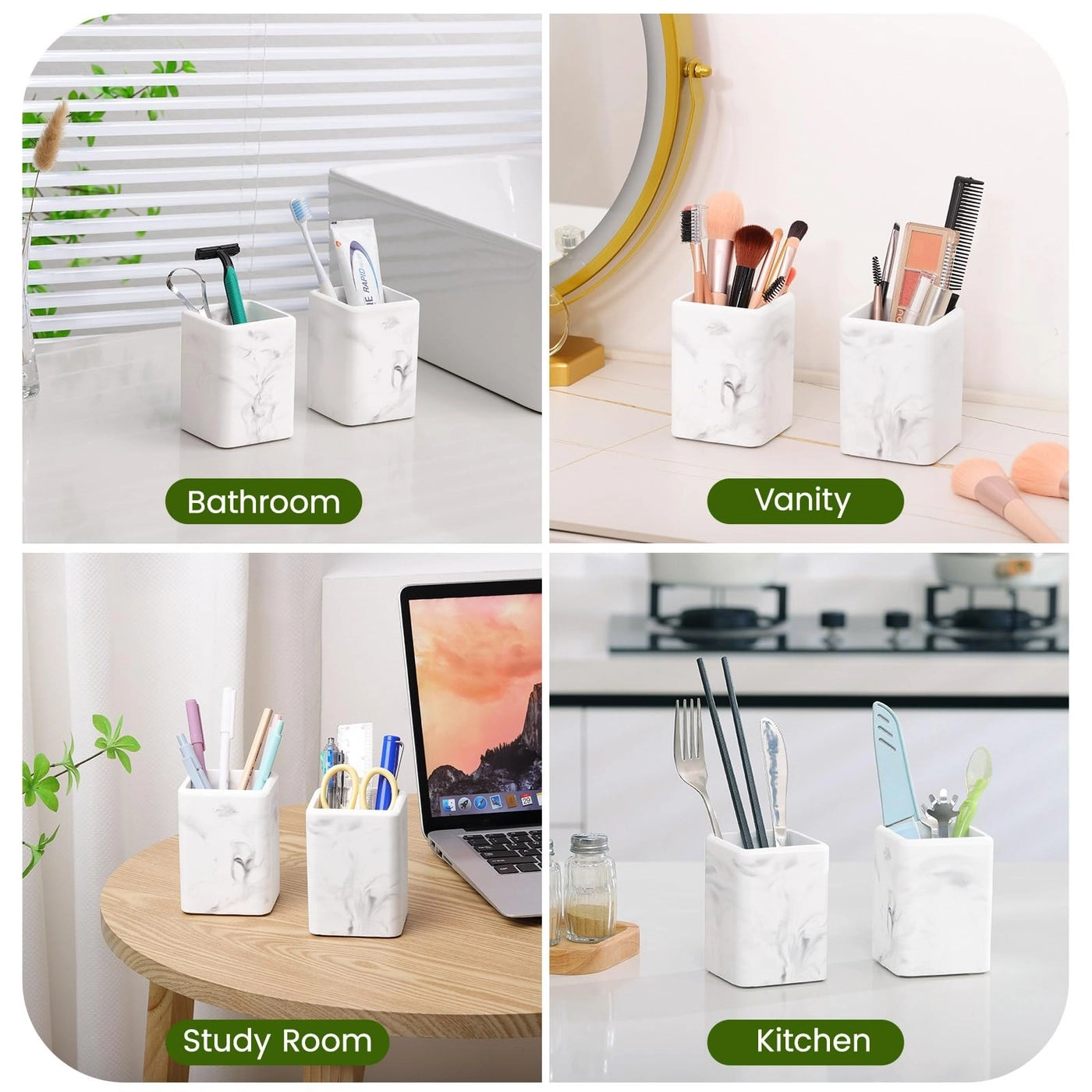 Toothbrush Holder - Diatomite Marble Pack