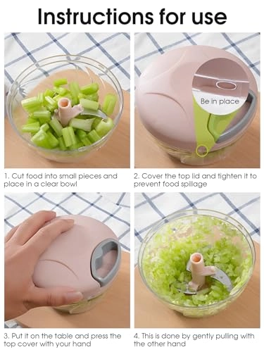 Manual Rope Chopper - 500ml 3 blades