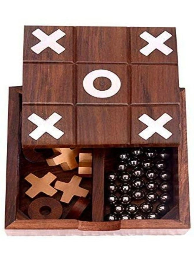 Noughts and Crosses (Zeero Kata) - Wooden 2-in-1 Pure Rosewood